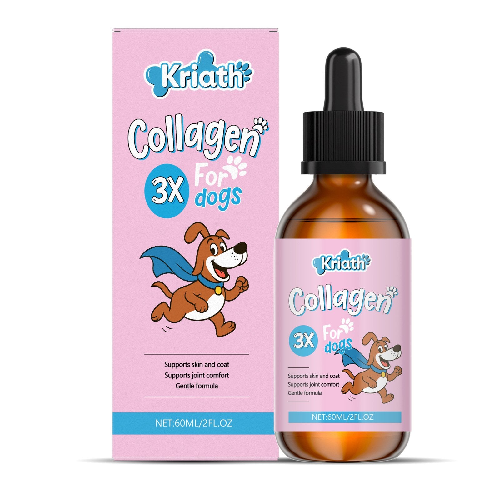 Pet Dog Nutrition Drops for Healthy Skin & Fur