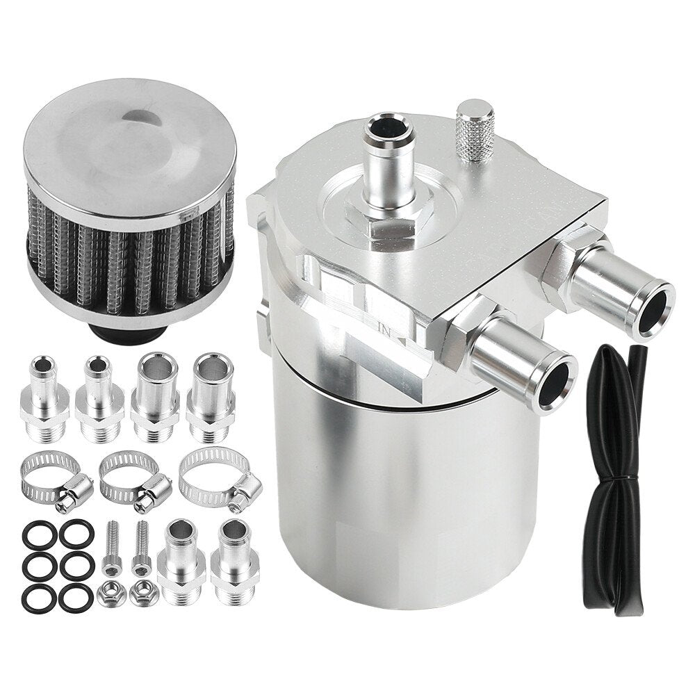 Universal Oil Catch Can Kit - Protects Engine Performance & Extends Life