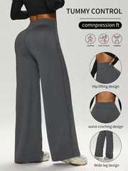 Soft Women's Straight-Leg Yoga Pants for Fitness & Outdoor Activities