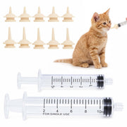 Silicone Feeding Nipples & Syringes for Newborn Pets