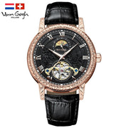 Timeless Style Mechanical Watch with Sunflower Design