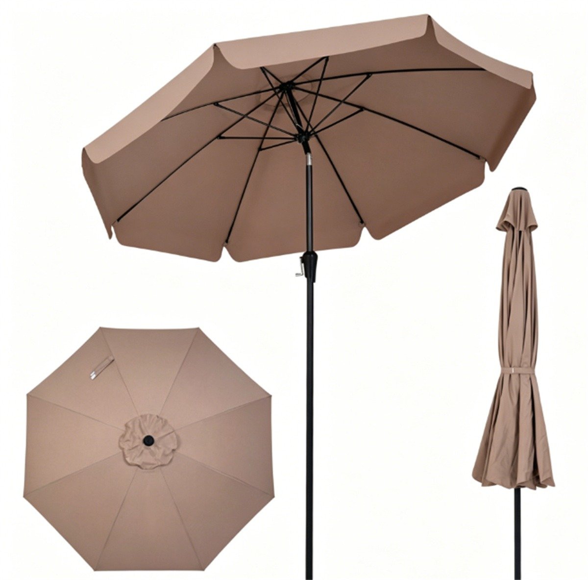 10ft Outdoor Patio Umbrella with Tilt and Vents