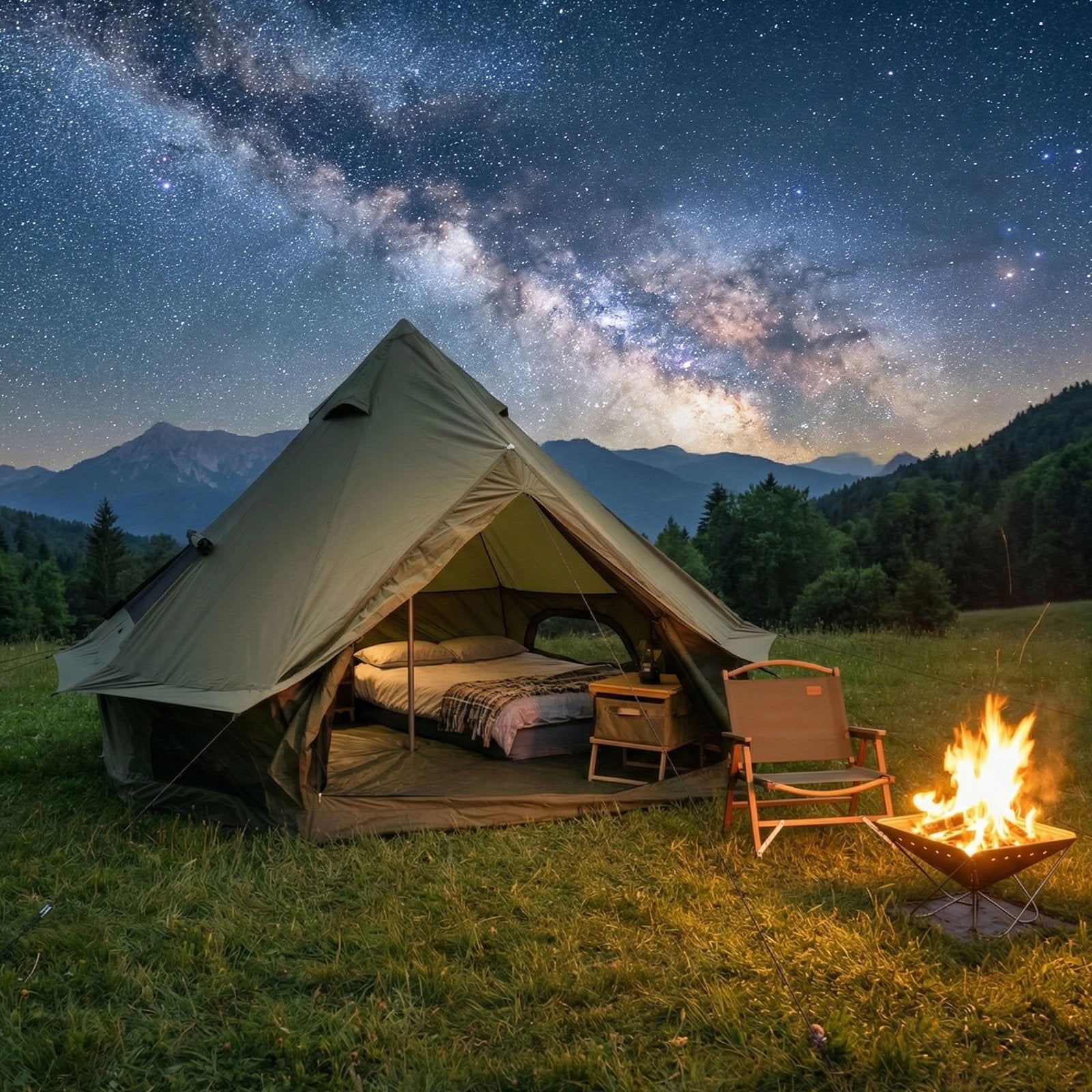 8-Person Waterproof Glamping Yurt Tent for Outdoor Parties & Camping