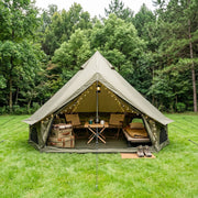 Green 16.4FT Waterproof Glamping Tent for Family Camping