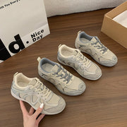 Breathable Retro Mesh Sneakers for Women - Casual Walking Trainers