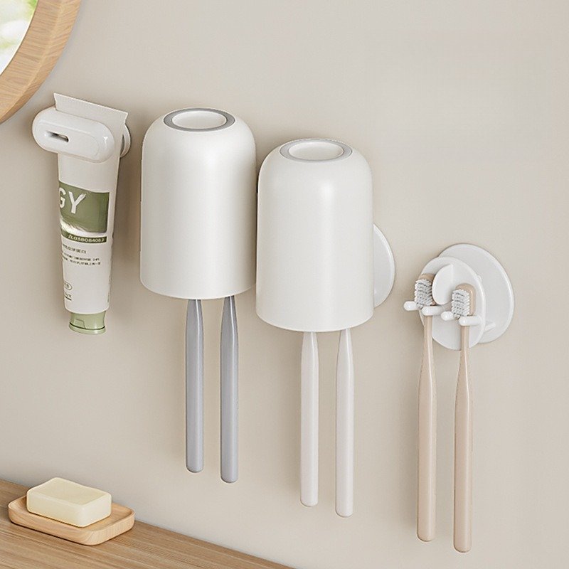 Wall Mounted Toothbrush Holder for Bathroom Storage