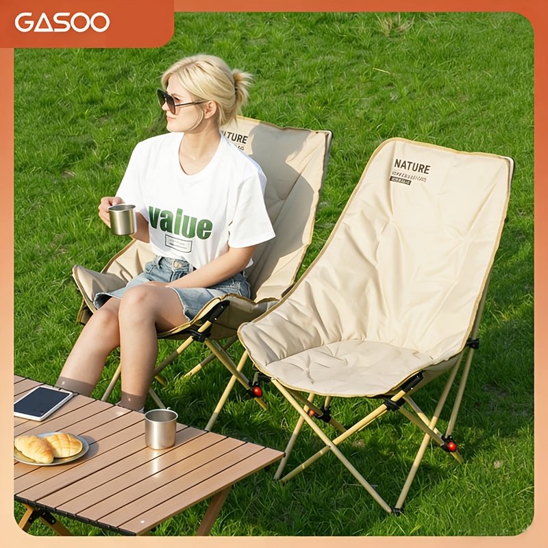 Portable Outdoor Camping Chair with High Back Support