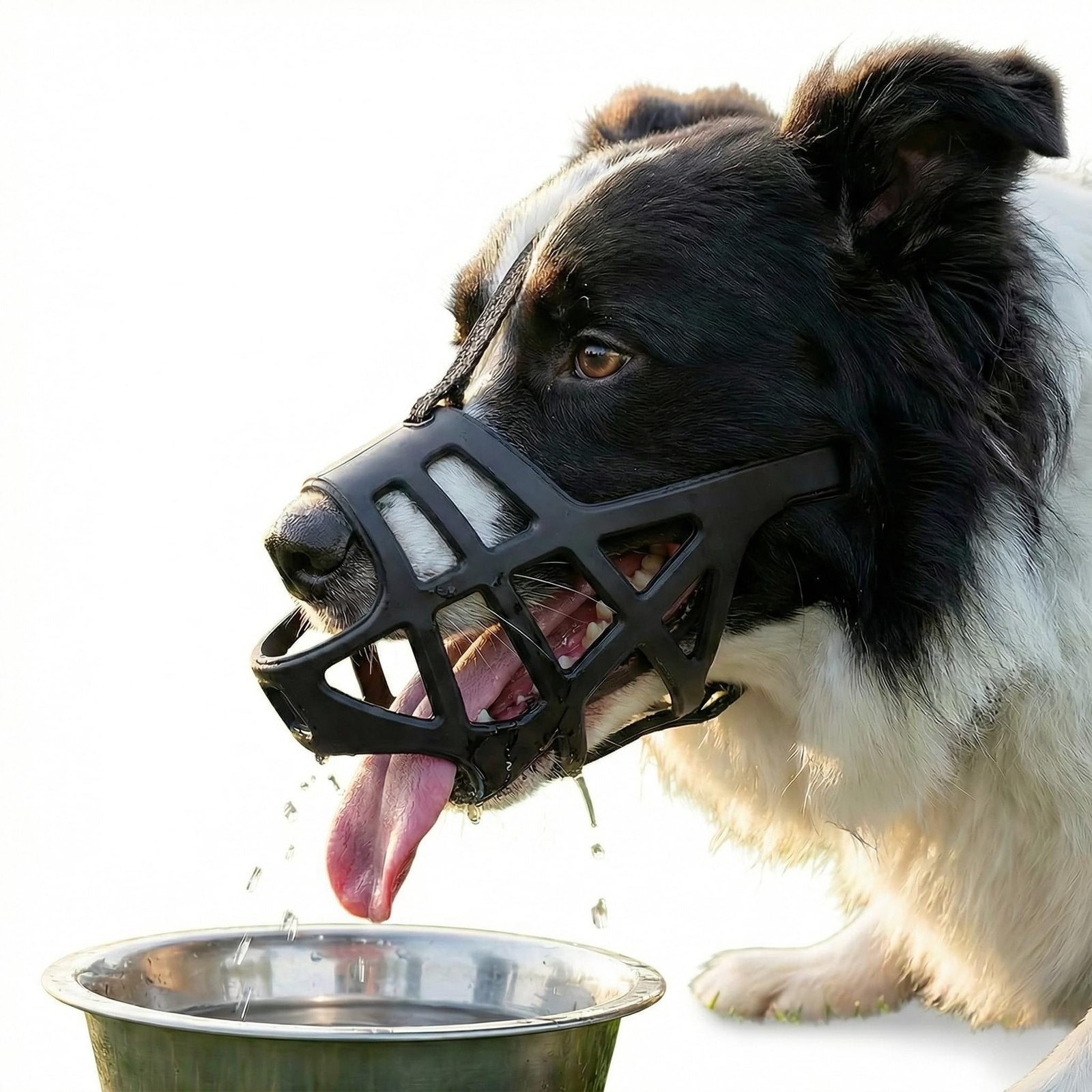 Breathable Dog Muzzle for Large Breeds - Adjustable Reflective Mask