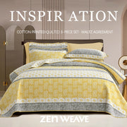Luxury Reversible Bedding Set - 3-Piece Quilt Bedspread for Full Queen & King Sizes