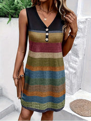 V-Neck Sleeveless Dress in Various Colors