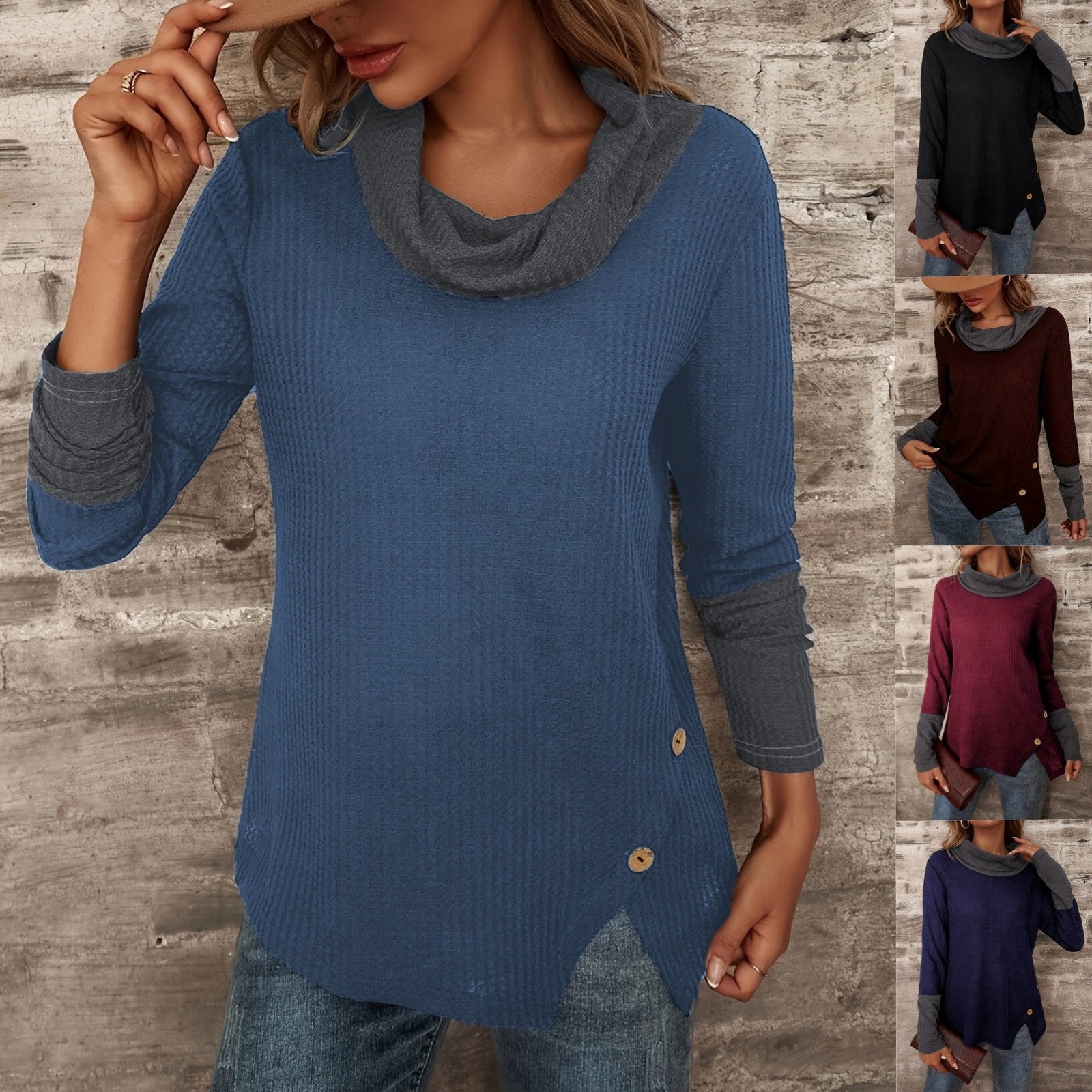 Spring Autumn Women's Half Turtleneck Knitwear