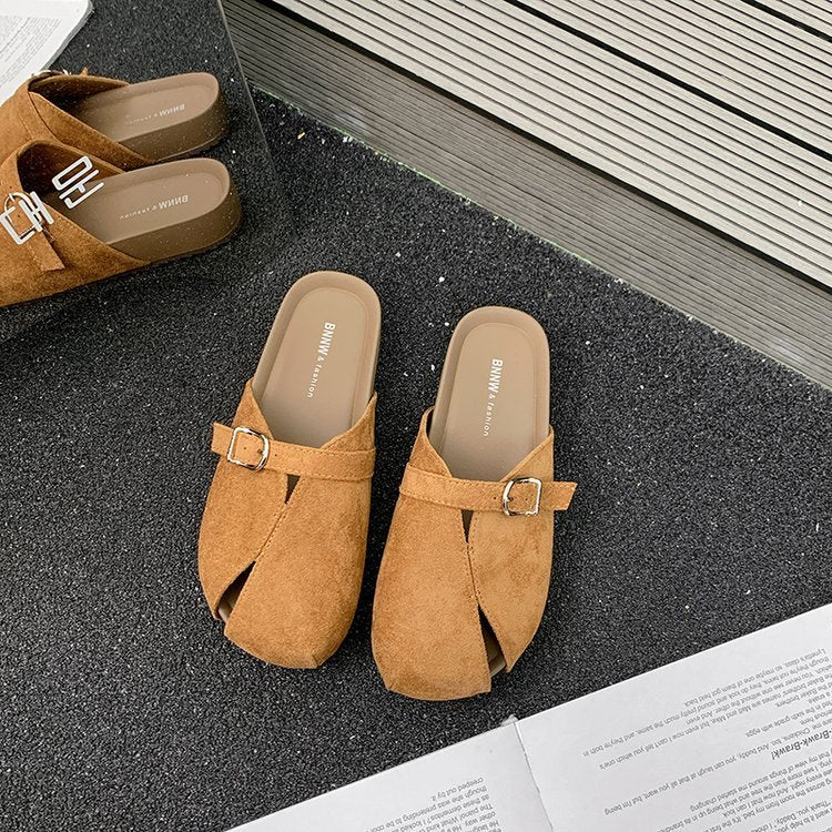 Summer Slide Sandals for Women, Flat Mule Shoes