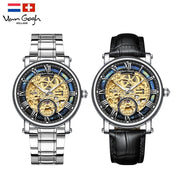 Starry Night Mechanical Watch - Waterproof Skeleton Movement
