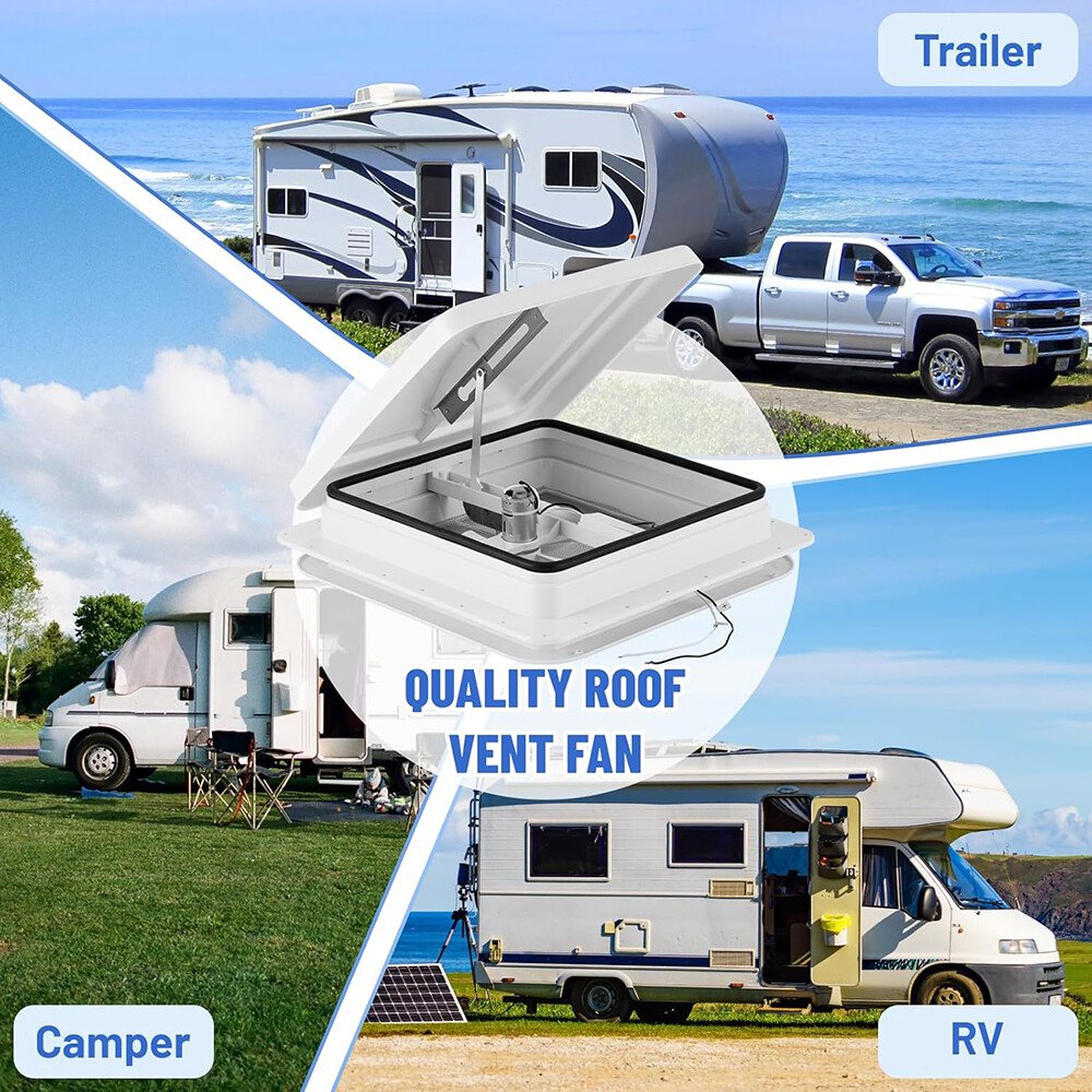 Roof Ventilation Blind with Built-In Fan for Motorhomes and Caravans
