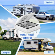 Roof Ventilation Blind with Built-In Fan for Motorhomes and Caravans