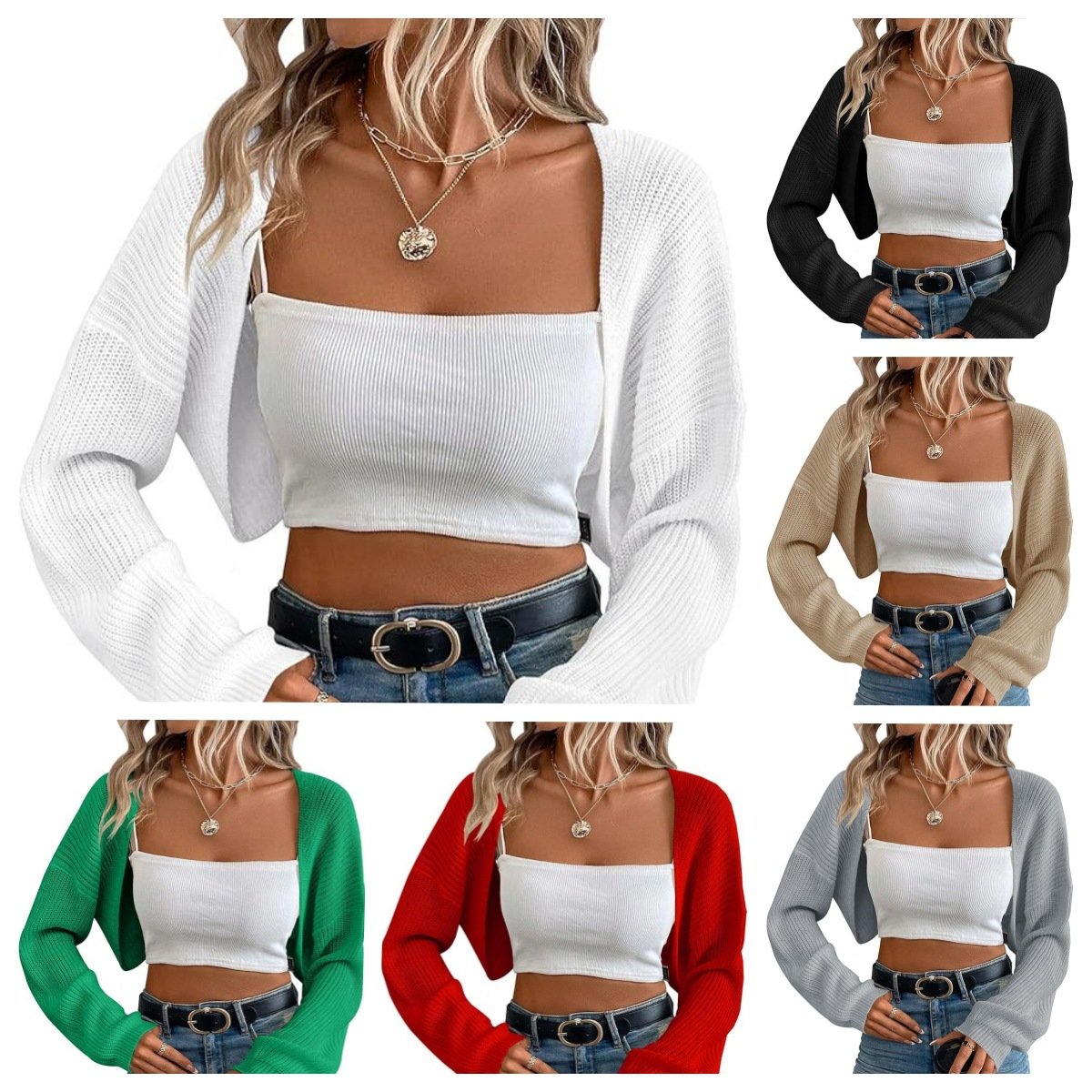 Long-Sleeved Women's Cardigan Shawl for Ladies