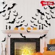 Halloween Bat Stickers, Indoor Outdoor Decorations for Party