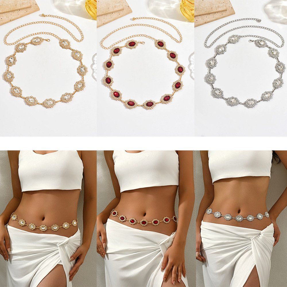 Exaggerated Diamond Body Chain for Women