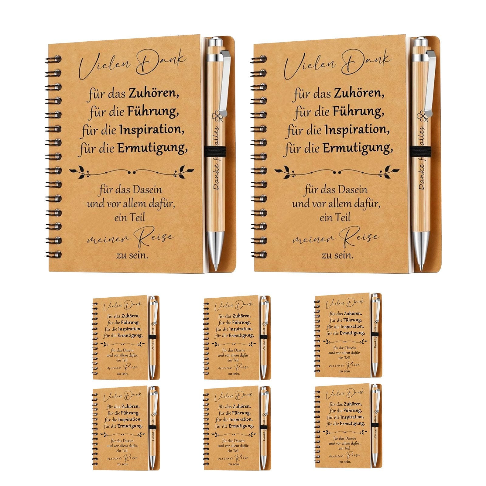 Teacher Gift Set: Wooden Pencils & Notebooks