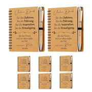 Teacher Gift Set: Wooden Pencils & Notebooks