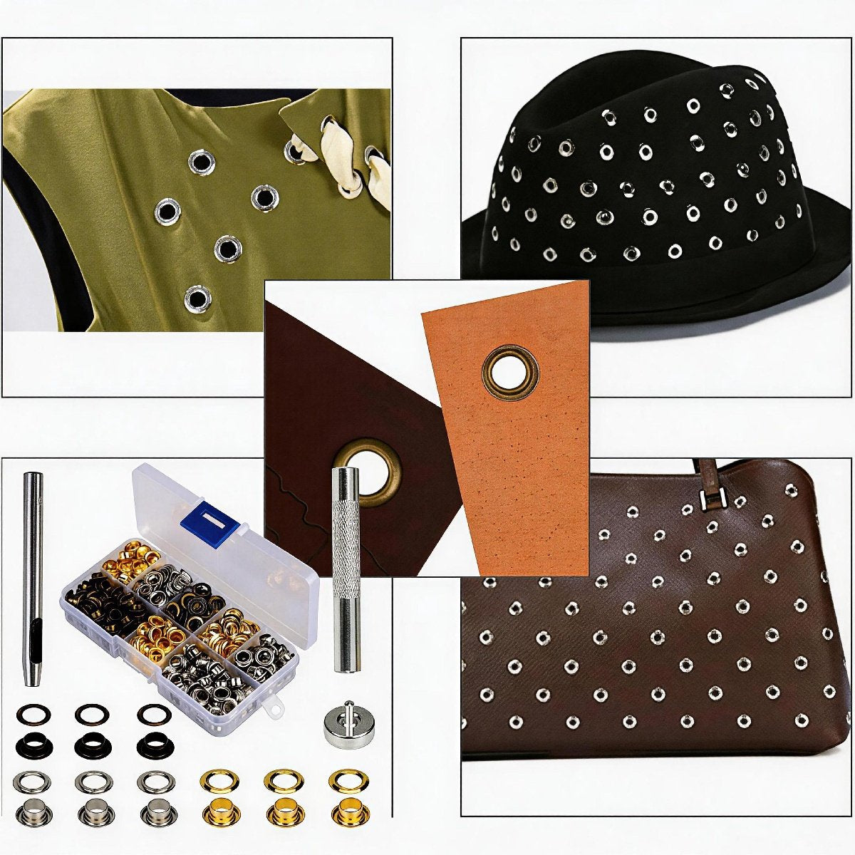 Complete Eyelet Kit - 100 Metal Eyelets with Installation Tool