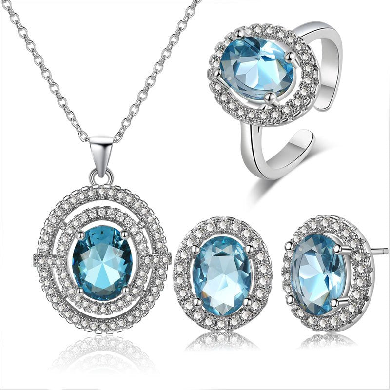Elegant Blue Zircon Ring - Chic Women's Jewelry