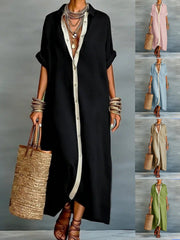 Beachy Button Down Maxi Dress