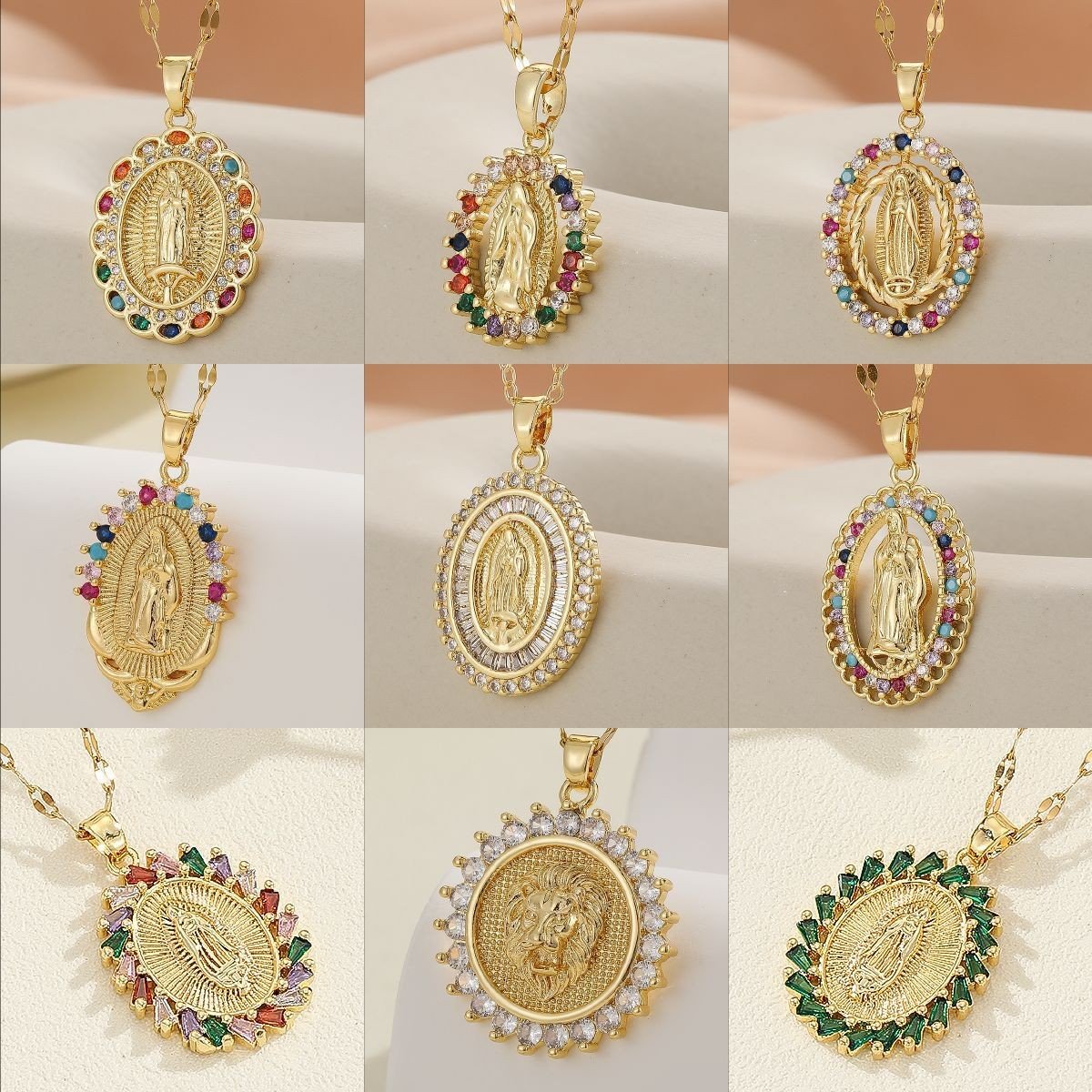 Zircon Colorful Necklace Set