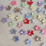 Iridescent 5-Petal Star Beads for DIY Hair Sticks & Jewelry