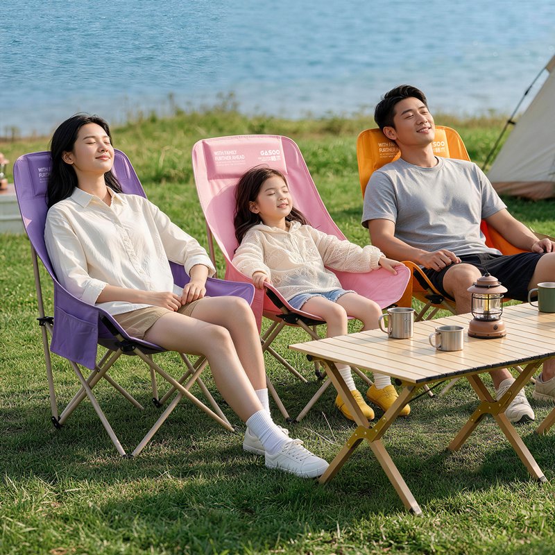 Ergonomic Camping Chair with Padded Headrest