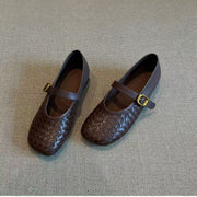 Soft Leather Mary Jane Flats for Women
