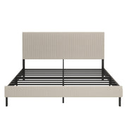 King Bed Frame w/ Upholstered Headboard