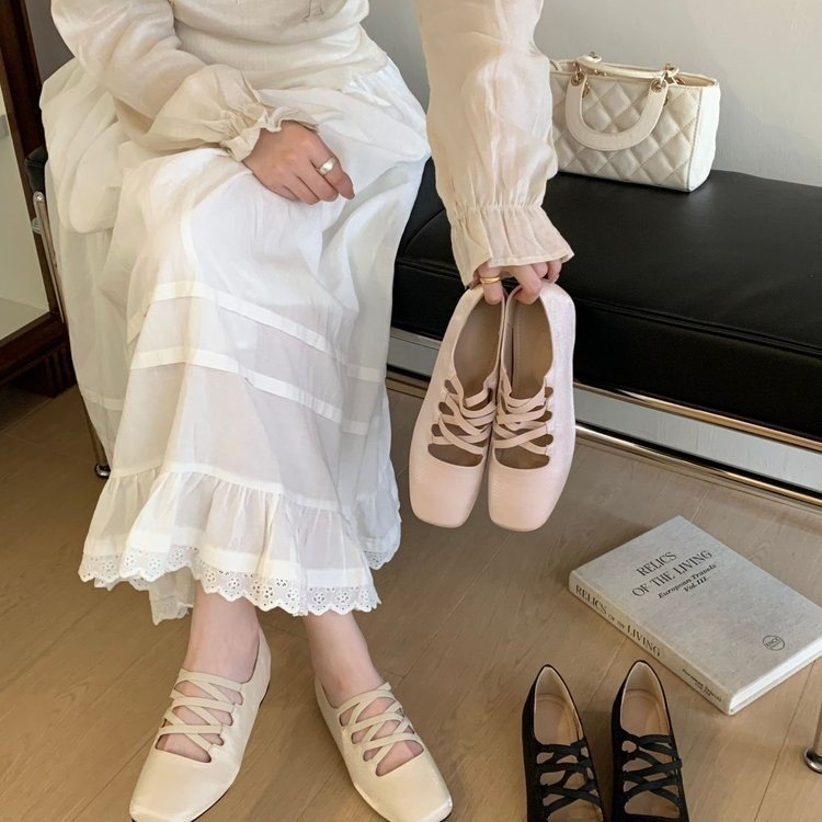Korean Ballet Flat Shoes for Women - Soft Soled Mary Jane Flats