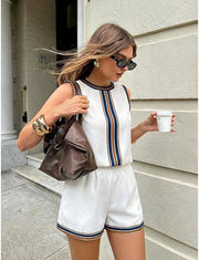 Retro Color Stripe 2-Piece Set