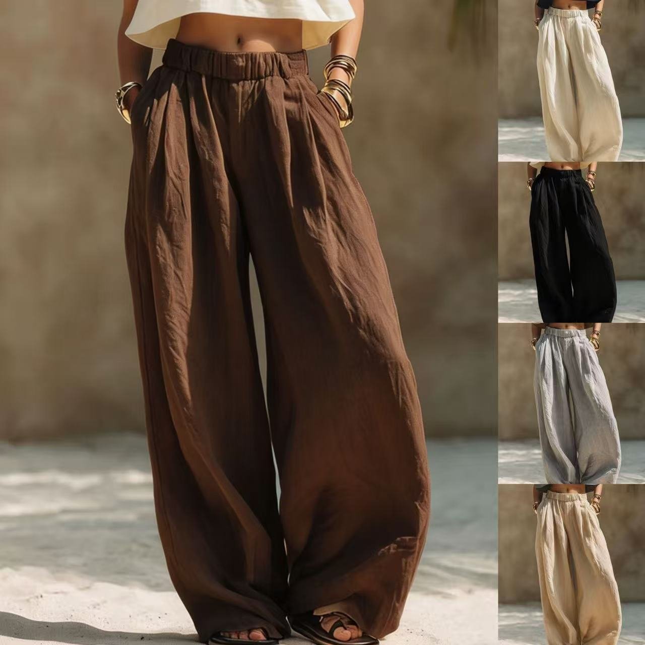 Loose Fit Wide Leg Pants