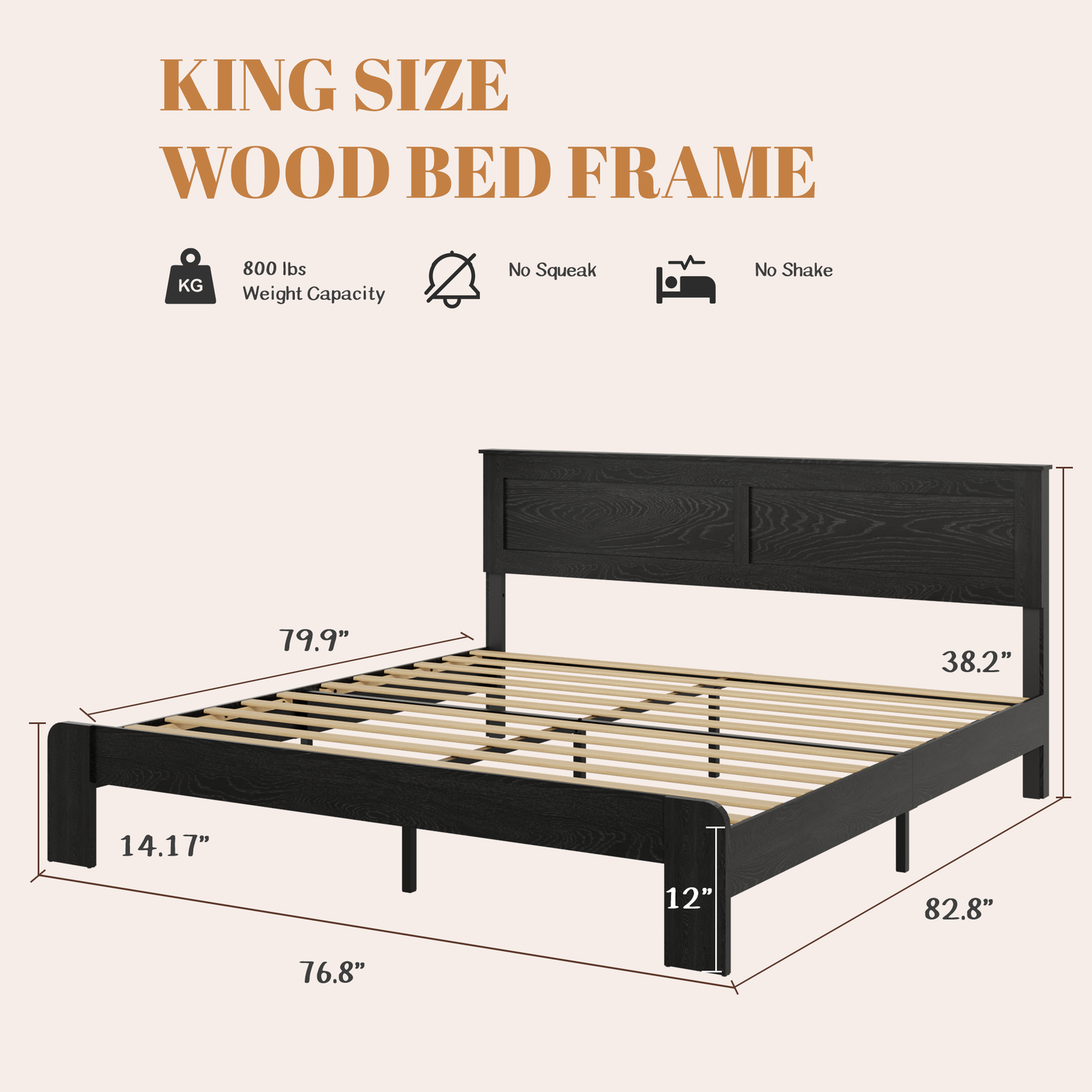 King Bed Frame w/ Storage