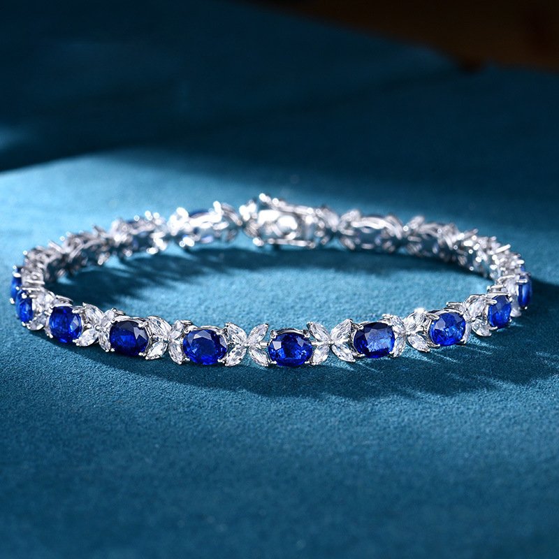 Royal Blue CZ Tennis Bracelet