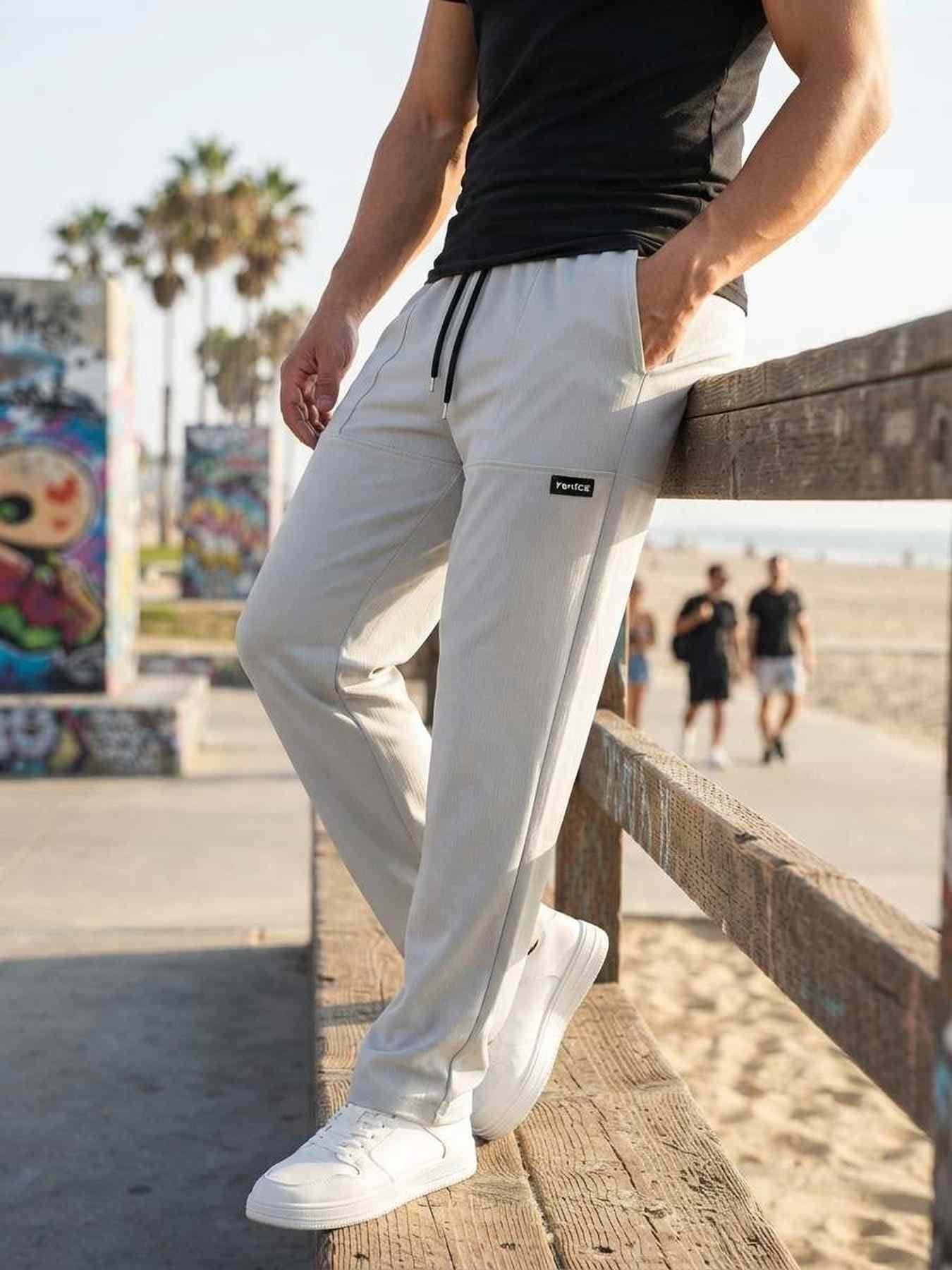 Men's Stretchy Casual Pants - Anti-Wrinkle & Comfortable