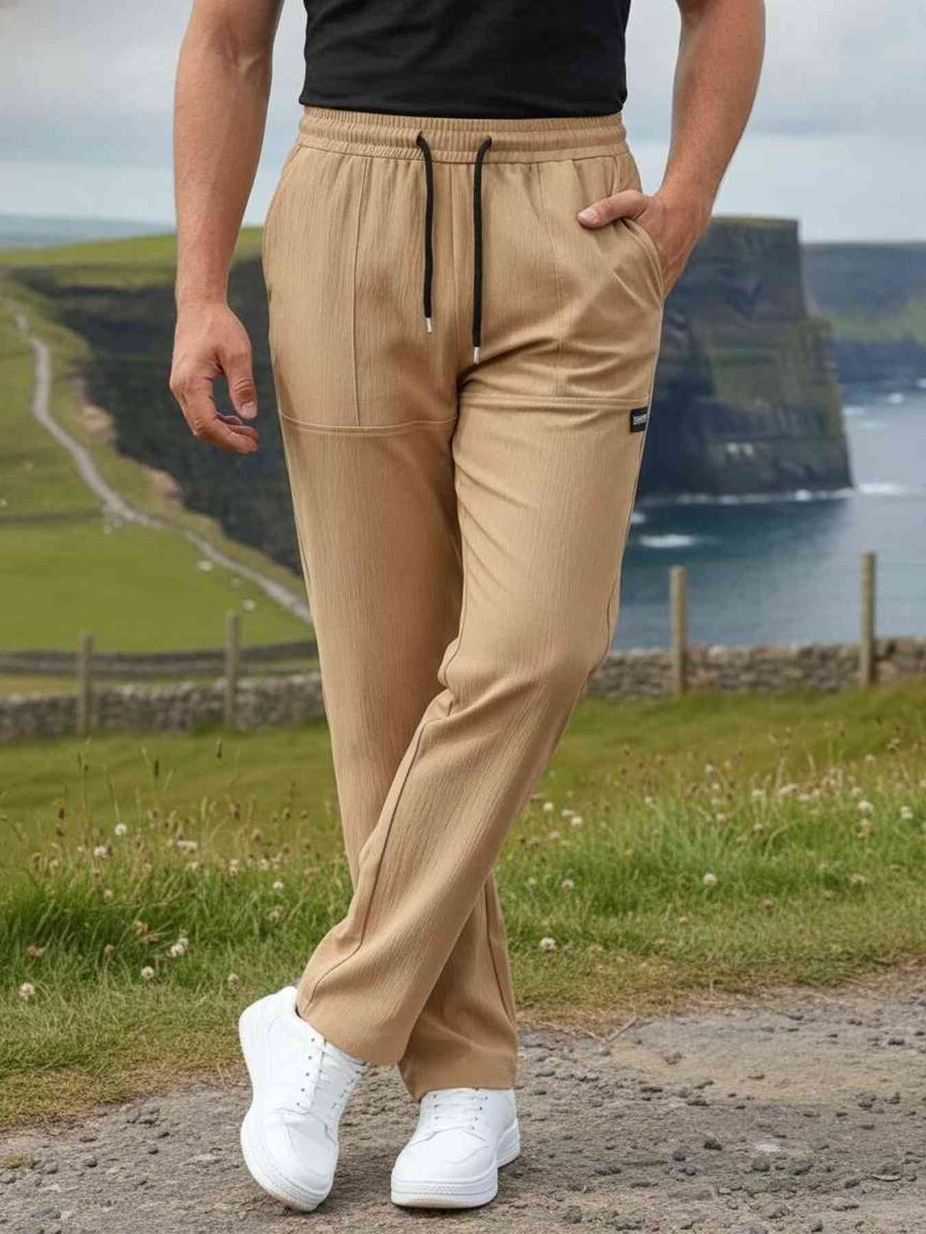 Men's Long-Wearing Casual Pants with Stretchy Fit