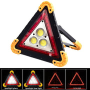 Emergency Roadside Safety Triangle with LED Warning Light