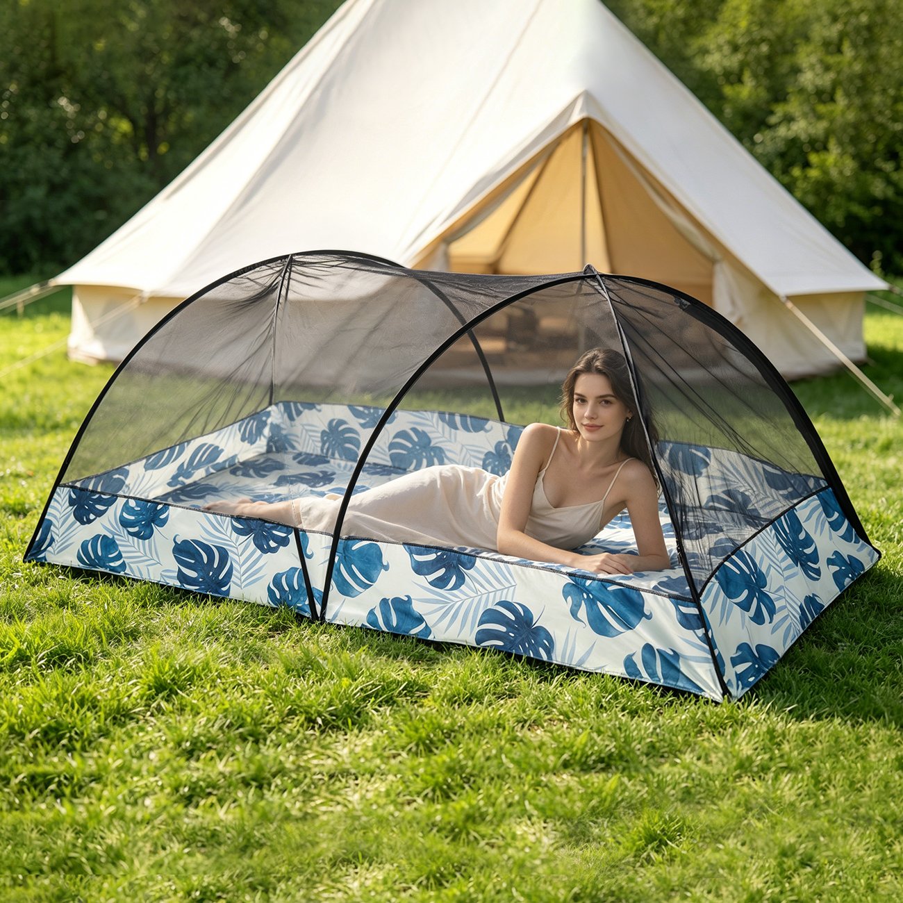Portable Mosquito Net Beach Tent for Camping & Travel
