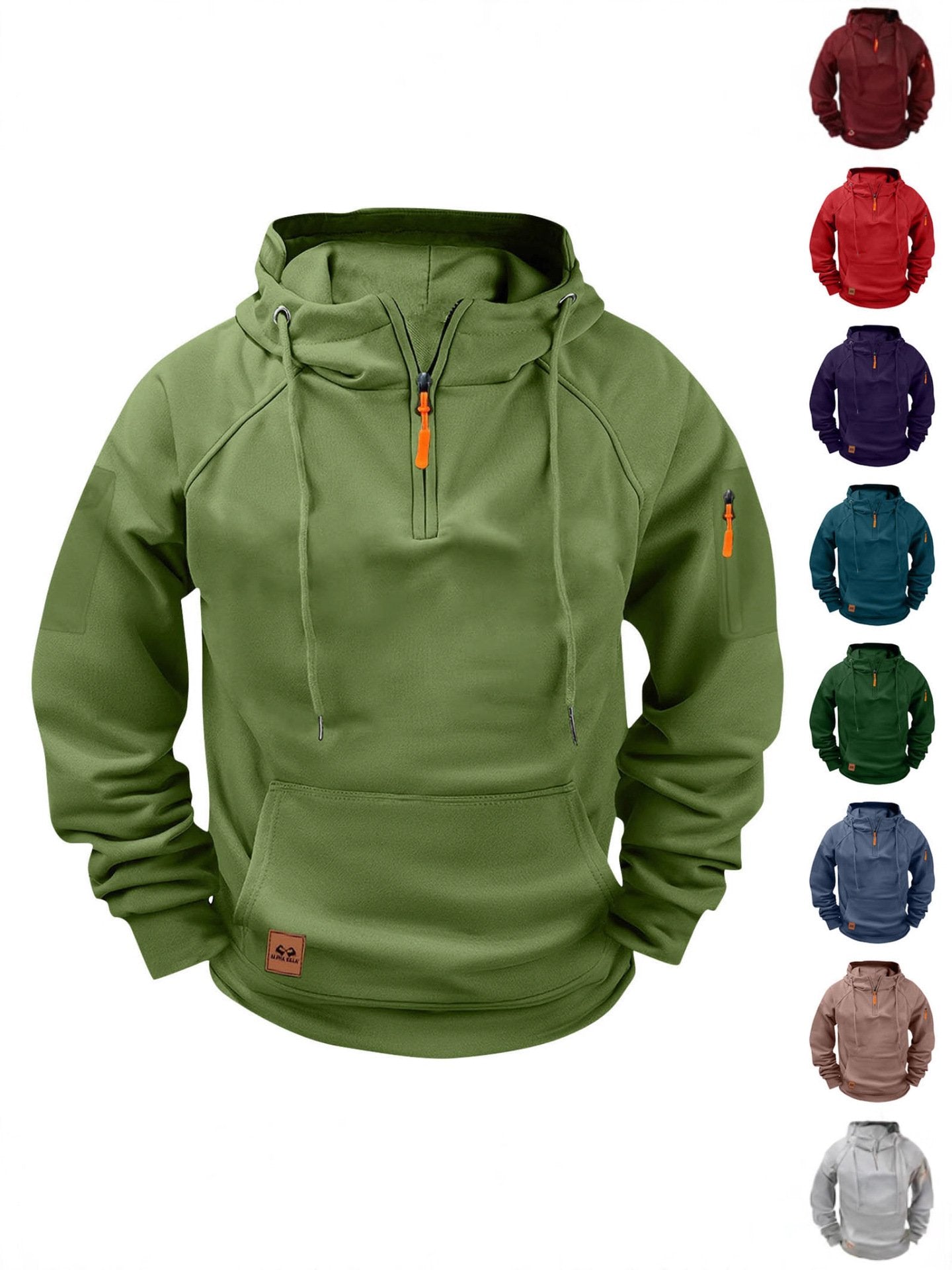 Men's Sports Casual Sweatshirt Hoodie with Multiple Pockets