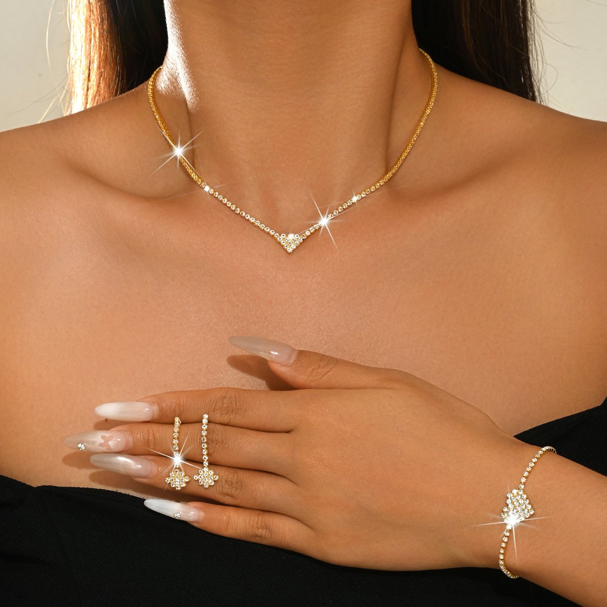 Stunning 3Pcs Cubic Zirconia Jewelry Set for Women