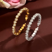 Eco-Friendly Rhinestone Zircon Geometric Bracelet for Women