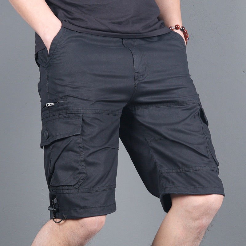 Multi-Pocket Summer Shorts for Men - Loose Fit Cargo Shorts