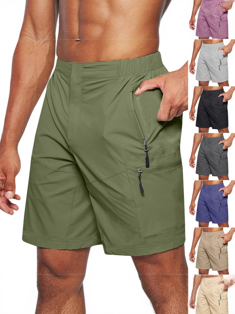 Large Men's Cargo Shorts Quick-Drying Mobile Phone Pocket Shorts