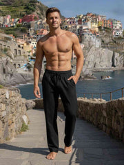 Stretchy Men's Casual Pants with Anti-Wrinkle Fabric