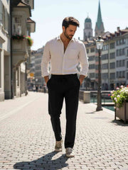 Trendy Men's Casual Pants with Stretchy Fit