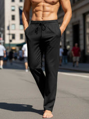 Men's Stretchy Comfort Pants, Anti-Wrinkle & Soft