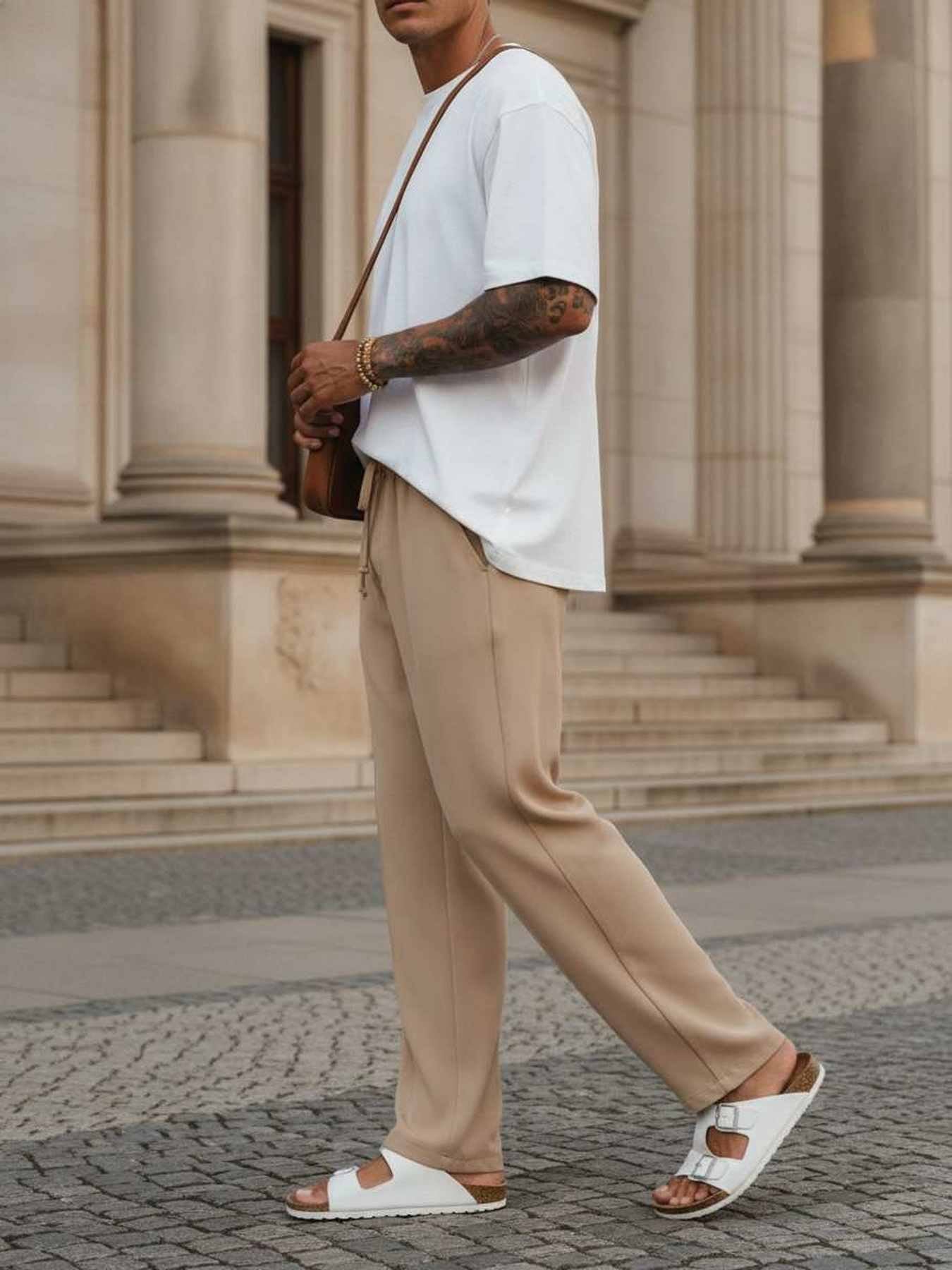 Men's Anti-Wrinkle Casual Pants with Stretchy Fit
